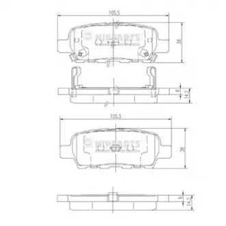 Тормозные колодки дисковые NIPPARTS J3611044