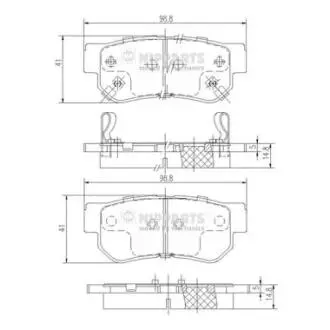 Тормозные колодки дисковые NIPPARTS J3610509