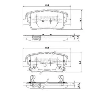 Тормозные колодки дисковые NIPPARTS N3610312