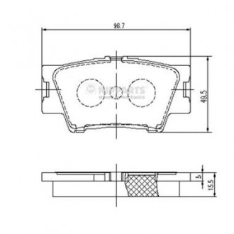 Гальмівні колодки дискові NIPPARTS J3612035