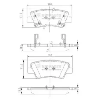 Гальмівні колодки дискові NIPPARTS N3610311