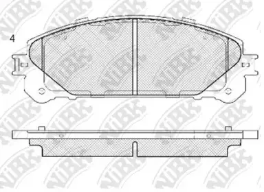 Тормозные колодки дисковые NiBK PN1845