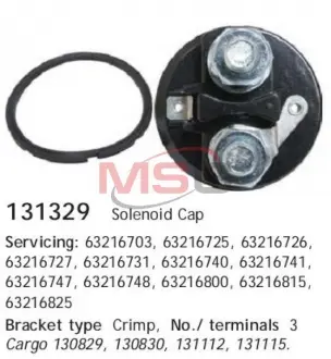 Крышка втягивающего реле CARGO 131329