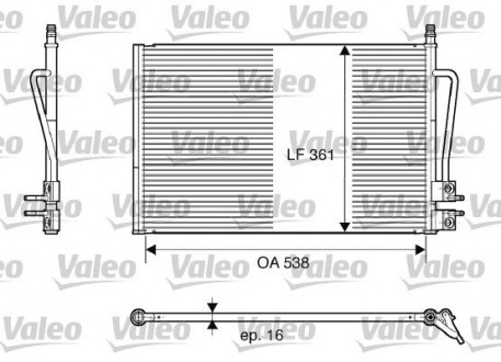 Конденсатор кондиционера FORD Fusion 1.6D Valeo 817664 (фото 1)