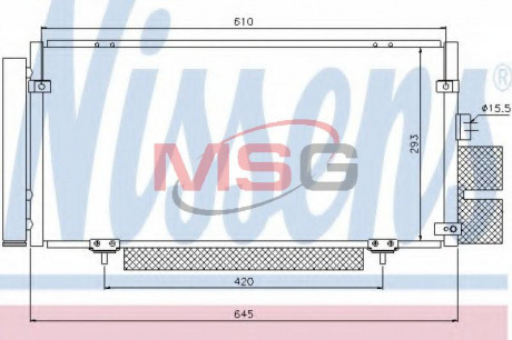 Радиатор кондиционера SUBARU LEGACY NISSENS 94885