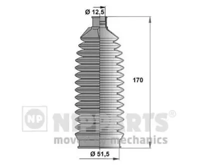 Пильник рульової рейки NIPPARTS N2844010