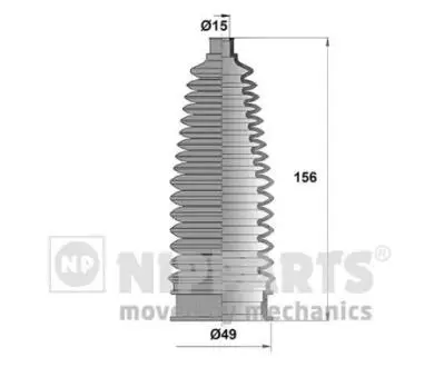 Пильник рульової рейки NIPPARTS N2842046