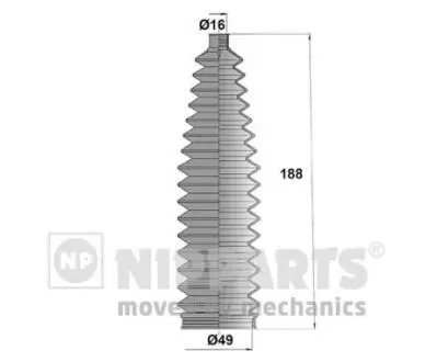 Пильник рульової рейки NIPPARTS N2842047