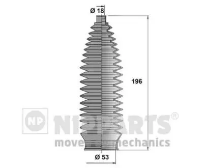 Пильник рульової рейки NIPPARTS N2845007 (фото 1)