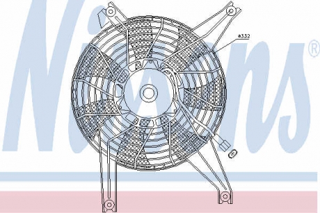 Вентилятор радиатора MITSUBISHI PAJERO (V60, 70) (00-) NISSENS 85383