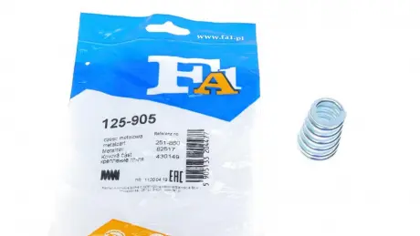 Пружина OPEL выхл.сист. (Пр-во Fischer) Fischer Automotive One (FA1) 125-905