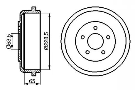 Тормозной барабан FORD Escort / Taunus / Turneo / Transit \ '\' 1,3-2,3 \ '\' 74-13 BOSCH 0986477129