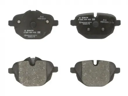 Тормозные колодки BMW 5 (F10) / X3 "R" 10 >> BOSCH 0986494432