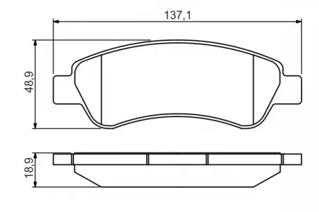 Тормозные колодки диск. FIAT / CITROEN / PEUGEOT Ducato / Jumer / Boxer \ '\' R \ '\' 06 >> PR2 BOSCH 0986495254