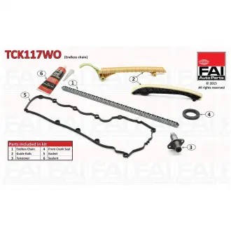 Комплект ланцюга ГРМ FAI TCK117WO