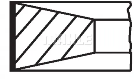 Комплект колец на поршень MAHLE KNECHT 081 76 N0