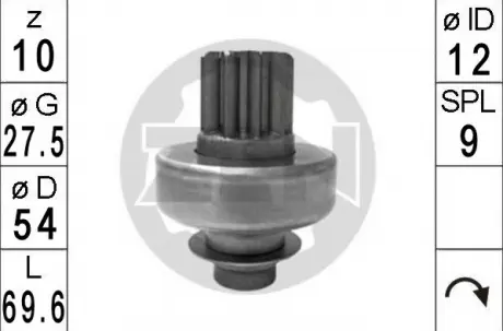 Бендикс стартера ZEN ZN1705