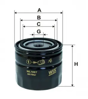 Фильтр масляный двигателя ВАЗ 2101-07 2121 (высокий 88мм) / OP520 (WIX-Filtron UA) WIX FILTERS WL7067