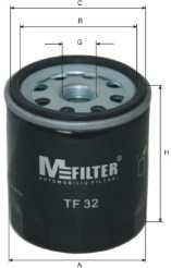 Фильтр масляный двигателя LANOS, AVEO, LACETTI, NUBIRA, NEXIA M-FILTER TF32