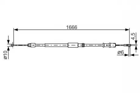 Трос ручного тормоза BOSCH 1987482032