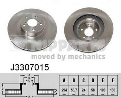 Диск тормозной Subaru LEGACY 05-; FORESTER NIPPARTS J3307015