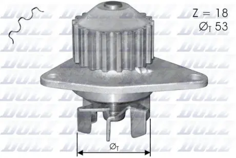 Водяной насос CITROEN BERLINGO (MF) C2 C3 XSARA (N1, N2) / FORD FOCUS (DNW) / PEUGEOT 106 Mk II (1) 2 DOLZ C114