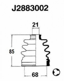 Пыльник привода колеса NIPPARTS J2883002