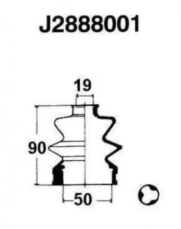 Пыльник привода колеса NIPPARTS J2888001