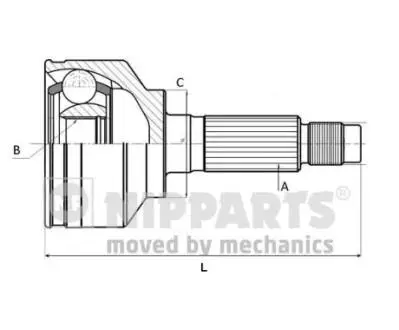 Шарнир приводного вала NIPPARTS J2830300