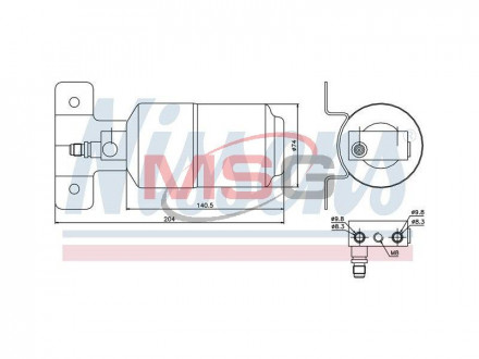 Осушувач кондиціонера FORD; SEAT; VW NISSENS 95169