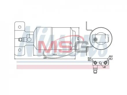 Осушитель кондиционера FORD; SEAT; VW NISSENS 95169