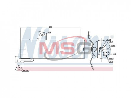 Осушитель MB CL W 216 (05-) CL 500 (+) [OE 2218300283] NISSENS 95497