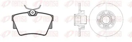 Комплект тормозной задн. OPEL VIVARO COMBI 1.9-2.5 06-, RENAU TRAFIC 1.9-2.5 06- REMSA 8591.20