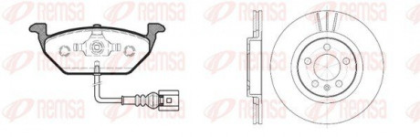 Комплект гальмівний передн. AUDI A3 96; SEAT TOLEDO 98; SKODA FABIA 99, OCTAVIA REMSA 8633.01