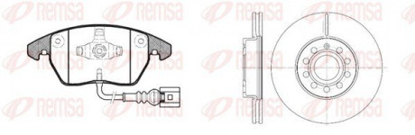 Комплект гальмівний передн. SEAT TOLEDO 03-, SKODA OCTAVIA 04-, VW GOLF. JETTA. REMSA 81030.00