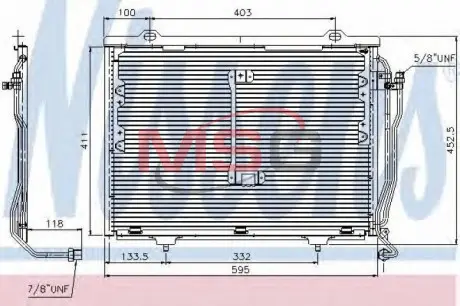 Конденсатор кондиционера MERCEDES C-CLASS W202 (93 -) / CLK-CLASS W208 (97-) NISSENS 94426