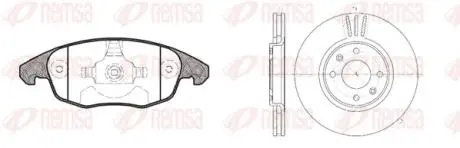 Комплект тормозной передн. CITROEN BERLINGO, C4; PEUGEOT 5008, PARTNER 06 / 06- REMSA 81248.00