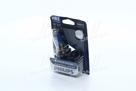 Автолампа DiamondVision HB3 P20d 65 W синяя PHILIPS 9005DVB1 (фото 1)