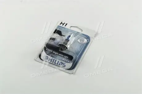 Автолампа CrystalVision H1 P14,5s 55 W синяя PHILIPS 12258CVB1