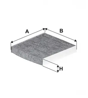 Фільтр салону MITSUBISHI OUTLANDER II, III 07-, ASX 10 вугільний (WIX-FILTERS) WIX FILTERS WP9323