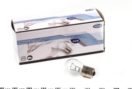 Лампа P21W 24 ліхтар покажчика повороту (кор.код. P21W 24 HD) MAGNETI MARELLI 008561100000