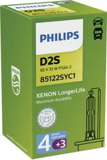 Автолампа LongerLife D2S P32d-3 35 W прозрачная PHILIPS 85122SYC1