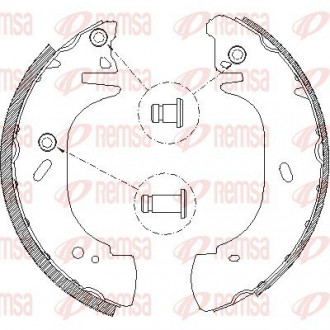 Колодка торм. барабан. FORD / OPEL / RENAULT TRANSIT / MOVANO / MASTER задн. REMSA 4306.01