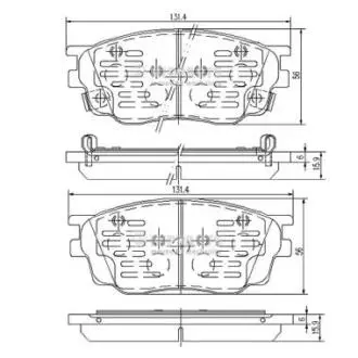 Колодки тормозные диск. Mazda 3 (BK, BL 2.3 MPS) Mazda 6 (GG) NIPPARTS J3603055