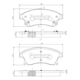 Колодки тормозные диск. Chevrolet AVEO 12-; CRUZE; Opel ASTRA J NIPPARTS N3600914