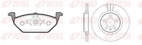 Комплект тормозной передн. SEAT LEON, SKODA OCTAVIA 97-, GOLF 97- REMSA 8633.00