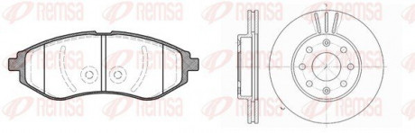 Комплект гальмівний передн. CHEVROLET AVEO 05-, DAEWOO KALOS 03- REMSA 8986.00