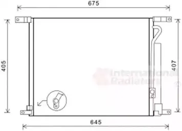 Радиатор кондиционера CHEVROLET AVEO (T250, T255) (05-) 1.4 Van Wezel 81005139