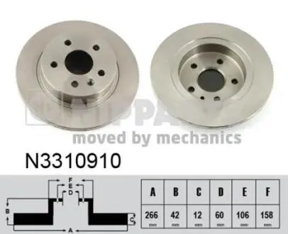Диск тормозной Chevrolet CRUZE 09-; Opel ASTRA J 09-; MOKKA NIPPARTS N3310910