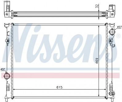 Радиатор охлаждения CHRYSLER 300C (04 -) / DODGE MAGNUM (04-) NISSENS 61014A